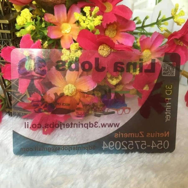 Planet Gates 100pcs/lot Factory Production customized business cards printing transparent visit card 0.38mm frosted pvc name card printing