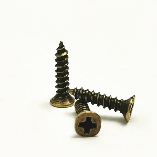 100pcs/Lot M2 M3 M2.5 Screws Bronze / Silver / Golden Color Philips Head Fit Hinges Self-Tapping Screws Furniture Hardware