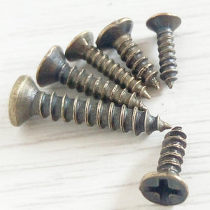 100pcs/Lot M2 M3 M2.5 Screws Bronze / Silver / Golden Color Philips Head Fit Hinges Self-Tapping Screws Furniture Hardware