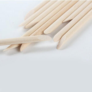 Planet Gates 100pcs/lot Nail Art Wood Sticks Cleaning Orange Nail Dead Skin Fork Cuticle Pusher Remover Nail Care Tools For Finger