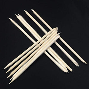 Planet Gates 100pcs/lot Nail Art Wood Sticks Cleaning Orange Nail Dead Skin Fork Cuticle Pusher Remover Nail Care Tools For Finger