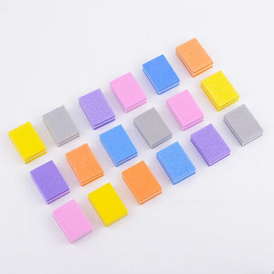 Planet Gates 100pcs/lot Professional Nail File Mini Sponge Nail Sanding Blocks UV Gel Polish Cuticle Remover Manicure Tools Nail Buffer Files