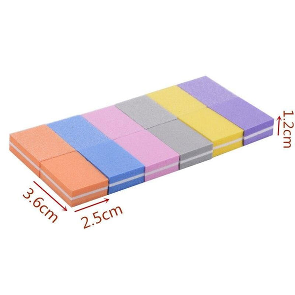 Planet Gates 100pcs/lot Professional Nail File Mini Sponge Nail Sanding Blocks UV Gel Polish Cuticle Remover Manicure Tools Nail Buffer Files