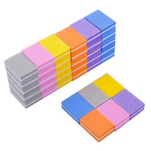 Planet Gates 100pcs/lot Professional Nail File Mini Sponge Nail Sanding Blocks UV Gel Polish Cuticle Remover Manicure Tools Nail Buffer Files