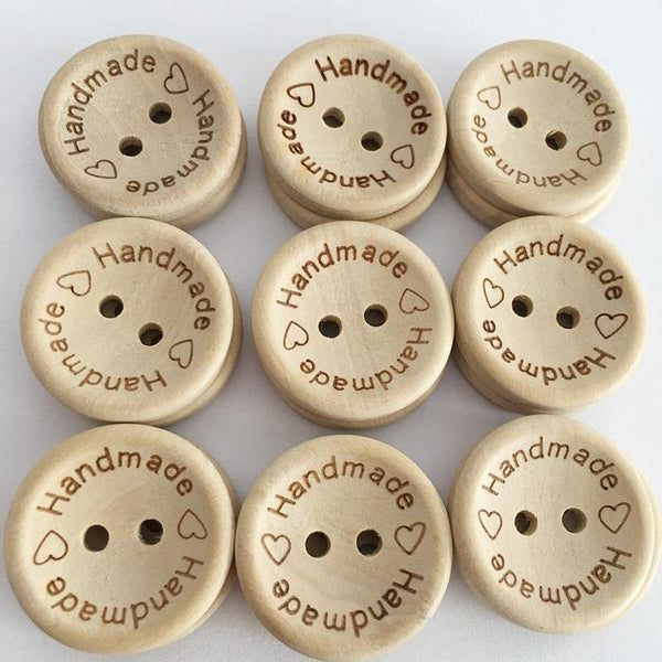 Planet Gates 100Pcs/lot Wooden Buttons Clothing Decoration Wedding Decor  Handmade Letter Love DIY Crafts Scrapbooking For Sewing Accessories