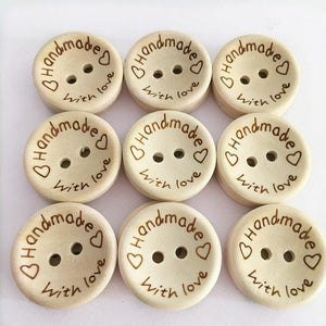 Planet Gates 100Pcs/lot Wooden Buttons Clothing Decoration Wedding Decor  Handmade Letter Love DIY Crafts Scrapbooking For Sewing Accessories
