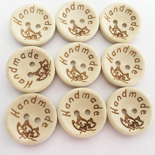 Planet Gates 100Pcs/lot Wooden Buttons Clothing Decoration Wedding Decor  Handmade Letter Love DIY Crafts Scrapbooking For Sewing Accessories