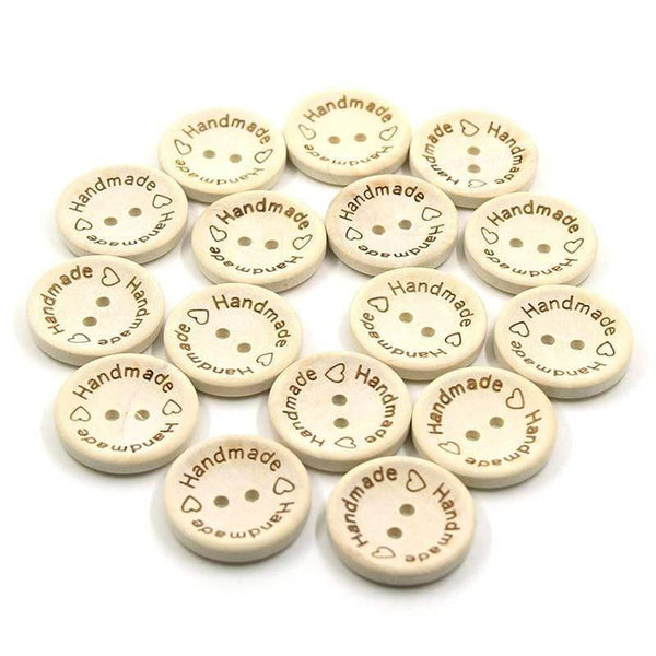 Planet Gates 100Pcs/lot Wooden Buttons Clothing Decoration Wedding Decor  Handmade Letter Love DIY Crafts Scrapbooking For Sewing Accessories