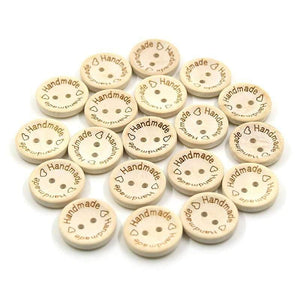 Planet Gates 100Pcs/lot Wooden Buttons Clothing Decoration Wedding Decor  Handmade Letter Love DIY Crafts Scrapbooking For Sewing Accessories