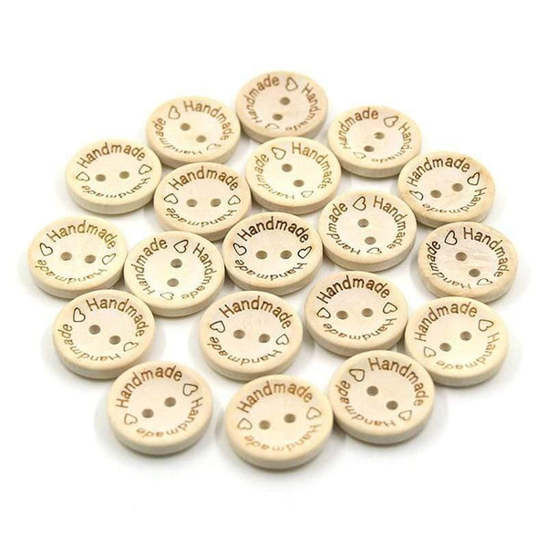 Planet Gates 100Pcs/lot Wooden Buttons Clothing Decoration Wedding Decor  Handmade Letter Love DIY Crafts Scrapbooking For Sewing Accessories
