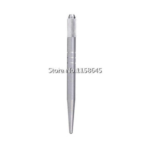 Planet Gates 100Pcs Manual Tattoo machine Pen For 3D Eyebrow Professional Permanent Makeup Tatoo Eyebrow Microblading Pen Alloy Silver DHL