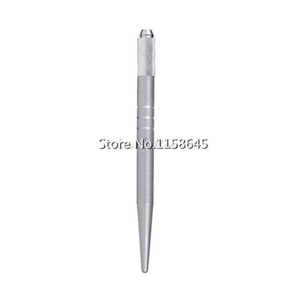 Planet Gates 100Pcs Manual Tattoo machine Pen For 3D Eyebrow Professional Permanent Makeup Tatoo Eyebrow Microblading Pen Alloy Silver DHL