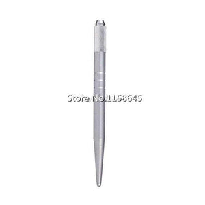 Planet Gates 100Pcs Manual Tattoo machine Pen For 3D Eyebrow Professional Permanent Makeup Tatoo Eyebrow Microblading Pen Alloy Silver DHL