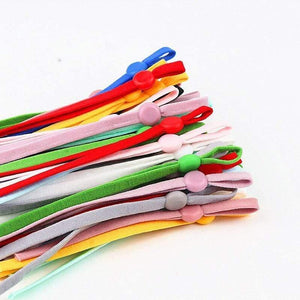 Planet Gates 100Pcs Mask Sewing Elastic Band Cord With Adjustable Buckle Stretchy Mask Earloop Lanyard Earmuff Rope DIY Making Supplies