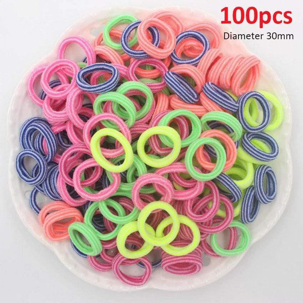 50/100Pcs 35mm Diameter High Elastic Hair Bands for Women Girls Hairband Rubber Ties Ponytail Holder Scrunchies Hair Accessories