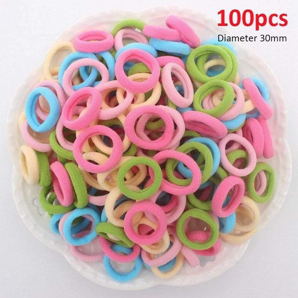 50/100Pcs 35mm Diameter High Elastic Hair Bands for Women Girls Hairband Rubber Ties Ponytail Holder Scrunchies Hair Accessories