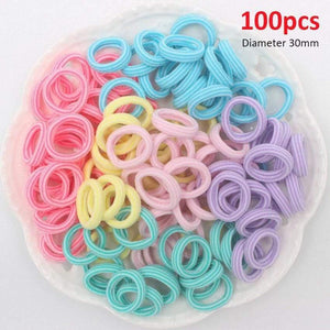 50/100Pcs 35mm Diameter High Elastic Hair Bands for Women Girls Hairband Rubber Ties Ponytail Holder Scrunchies Hair Accessories