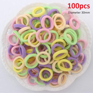 50/100Pcs 35mm Diameter High Elastic Hair Bands for Women Girls Hairband Rubber Ties Ponytail Holder Scrunchies Hair Accessories