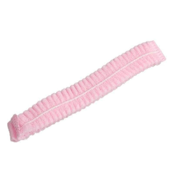 Planet Gates 100pcs Non Woven Disposable Shower Caps Hotel One-Off Elastic Shower Bathing Cap Bathroom Products Travel Camping Accessories