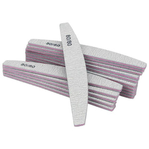 Planet Gates 100Pcs/Pack Gray Nail File80/80 Grit Professional Acrylic Nail Art Lime a ongle Double side Nails Pedicure Tools Diamond Designs