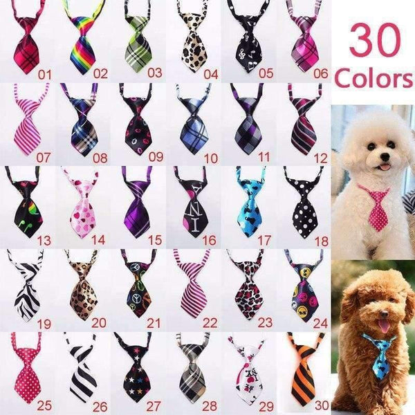 Planet Gates 100pcs Pet bowties Solid Adjustable Pet dog Cat Wedding Accessories Pet Neckties Ties  Dog Holiday Products Christmas Supplies