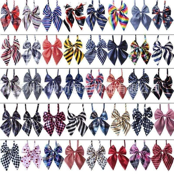 Planet Gates 100pcs Pet dog Cat Wedding Accessories Supplies Pet Bowties Neckties Dog Holiday Grooming Products Christmas Supplies 50colour