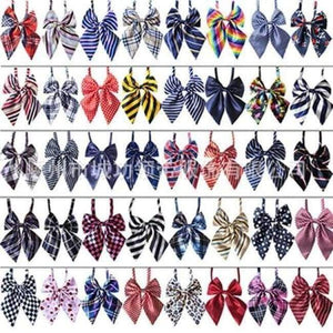 Planet Gates 100pcs Pet dog Cat Wedding Accessories Supplies Pet Bowties Neckties Dog Holiday Grooming Products Christmas Supplies 50colour