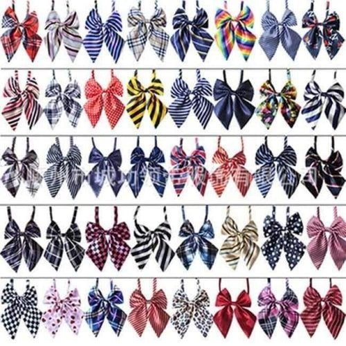 Planet Gates 100pcs Pet dog Cat Wedding Accessories Supplies Pet Bowties Neckties Dog Holiday Grooming Products Christmas Supplies 50colour