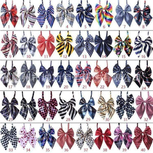 Planet Gates 100pcs Pet dog Cat Wedding Accessories Supplies Pet Bowties Neckties Dog Holiday Grooming Products Christmas Supplies 50colour
