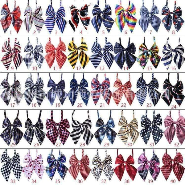 Planet Gates 100pcs Pet dog Cat Wedding Accessories Supplies Pet Bowties Neckties Dog Holiday Grooming Products Christmas Supplies 50colour