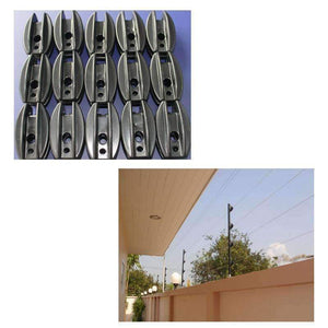 Planet Gates 100PCS Plastic Fencing Insulators Electronic Fence Terminal Rod Insulator Electric Fence Accessories