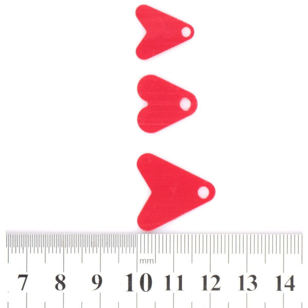 Planet Gates 100Pcs Plastic Red Heart Shape Sequin Accessory 15/17/21mm For Bait Spoon Fishing Lure Hook Tail DIY Fishing Lure Accessories