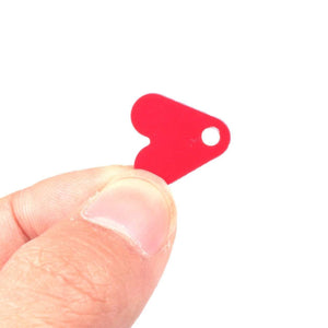 Planet Gates 100Pcs Plastic Red Heart Shape Sequin Accessory 15/17/21mm For Bait Spoon Fishing Lure Hook Tail DIY Fishing Lure Accessories