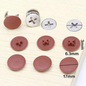 Planet Gates 100pcs Practical Self-tapping Screws Decorative Cover Plastic Nuts Bolts Covers Exterior Protective Caps Furniture Hardware