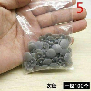 Planet Gates 100pcs Practical Self-tapping Screws Decorative Cover Plastic Nuts Bolts Covers Exterior Protective Caps Furniture Hardware