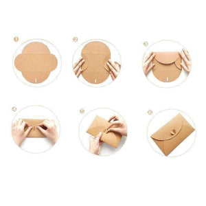 Planet Gates 100PCS Retro Kraft Paper Envelopes Handmade DIY Envelope With Bubble Mailing Bag Business Supplies