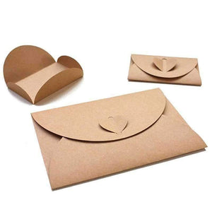 Planet Gates 100PCS Retro Kraft Paper Envelopes Handmade DIY Envelope With Bubble Mailing Bag Business Supplies