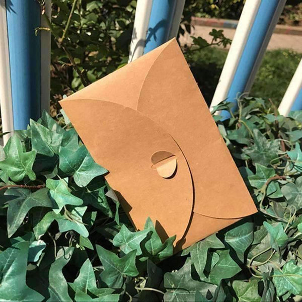 Planet Gates 100PCS Retro Kraft Paper Envelopes Handmade DIY Envelope With Bubble Mailing Bag Business Supplies