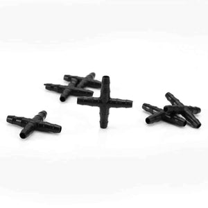 Planet Gates 100pcs/set 4/7mm Hose Garden Supplies Water Pipe Connector Micro Irrigation Pipe Straight Cross Fitting Water Pipe Diverter