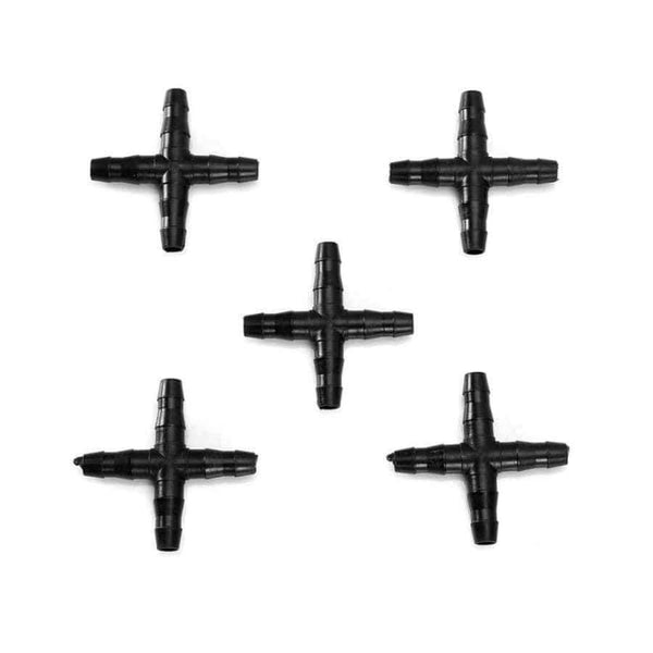 Planet Gates 100pcs/set 4/7mm Hose Garden Supplies Water Pipe Connector Micro Irrigation Pipe Straight Cross Fitting Water Pipe Diverter