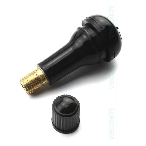 Planet Gates 100PCS TR413 Snap-in Rubber Tubeless Tire Valve Stems Tyre Replacement Valve Cap Cover Kit for ATV Bike Motorcycle