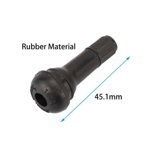 Planet Gates 100PCS TR413 Snap-in Rubber Tubeless Tire Valve Stems Tyre Replacement Valve Cap Cover Kit for ATV Bike Motorcycle
