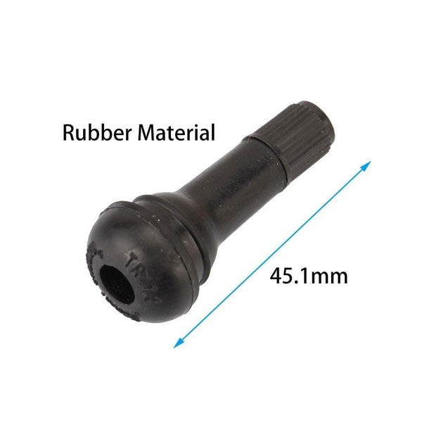 Planet Gates 100PCS TR413 Snap-in Rubber Tubeless Tire Valve Stems Tyre Replacement Valve Cap Cover Kit for ATV Bike Motorcycle