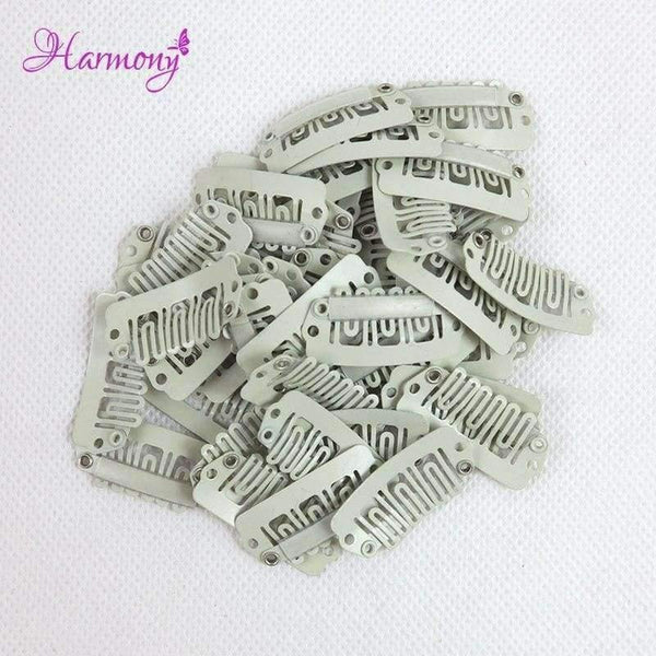 Planet Gates 100pcs U Snap Clip For Hair Extension wig weft 32mm 6 Colors Available