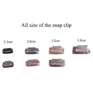 Planet Gates 100pcs U Snap Clip For Hair Extension wig weft 32mm 6 Colors Available