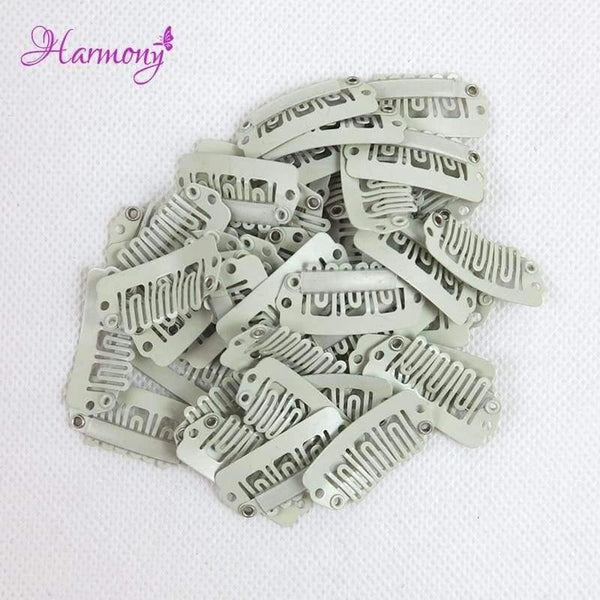 Planet Gates 100pcs U Snap Clip For Hair Extension wig weft 32mm 6 Colors Available