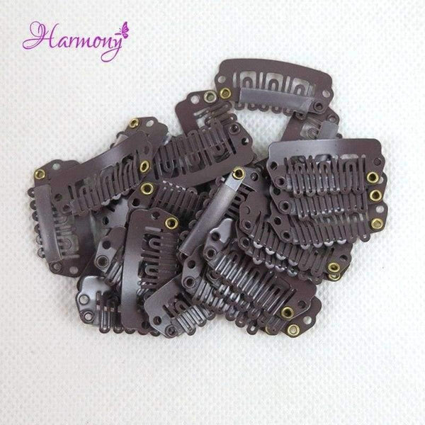 Planet Gates 100pcs U Snap Clip For Hair Extension wig weft 32mm 6 Colors Available