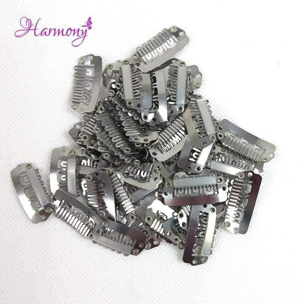 Planet Gates 100pcs U Snap Clip For Hair Extension wig weft 32mm 6 Colors Available