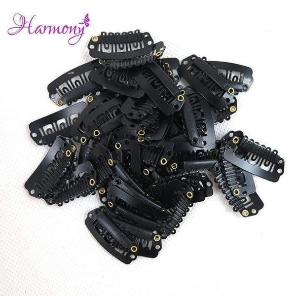 Planet Gates 100pcs U Snap Clip For Hair Extension wig weft 32mm 6 Colors Available