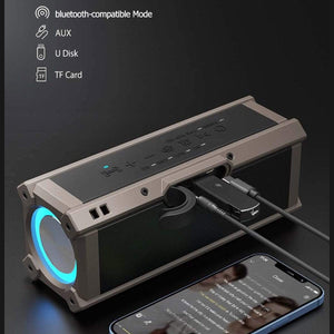 Planet Gates 100W bluetooth Speaker Portable Speaker Bass Quad Driver Dual Diaphragm Deep Bass RGB Light TWS Outdoor Caixa De Som bluetooth